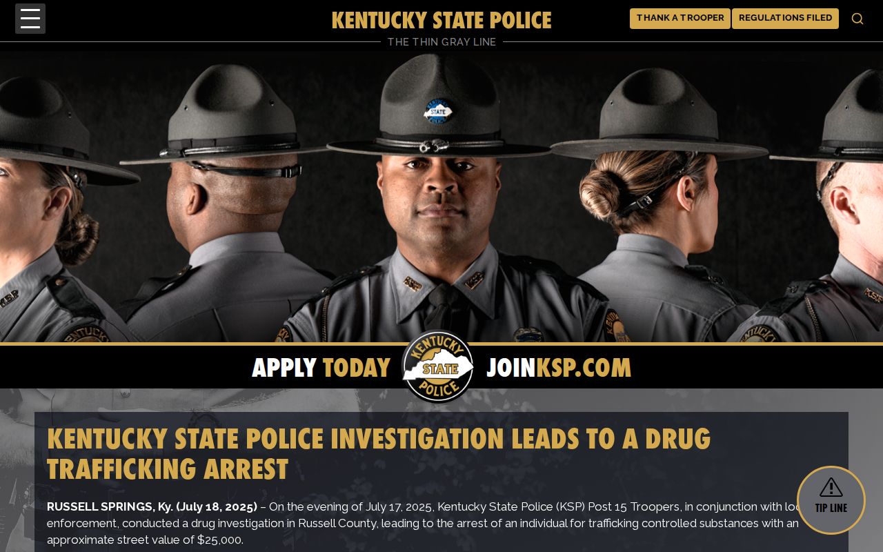 Kentucky State Police release illustrating a joint Russell County investigation