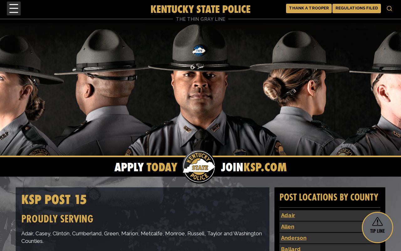 Russell County arrest lookup through Kentucky State Police Post 15