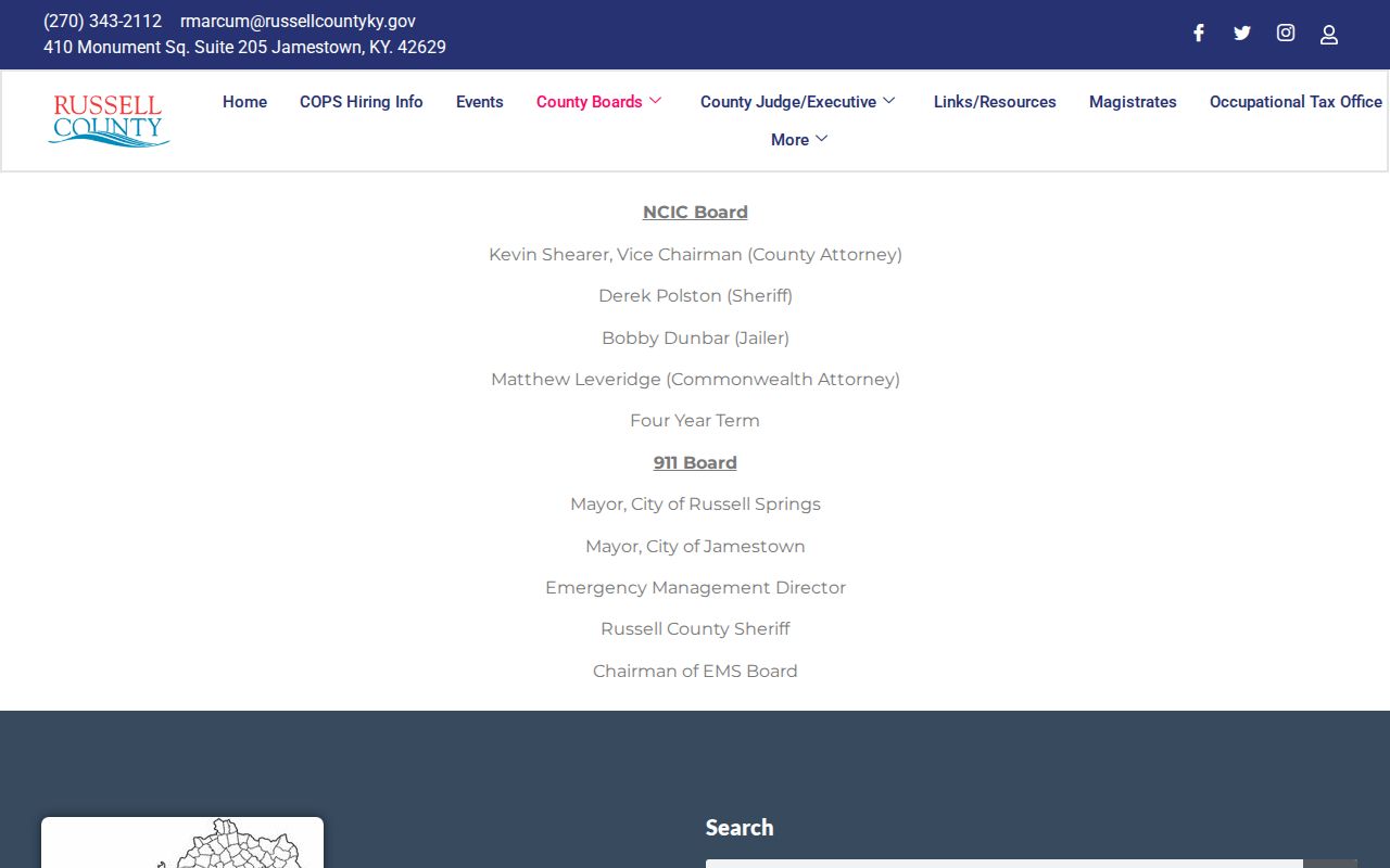 Russell County arrest records and 911 NCIC communications