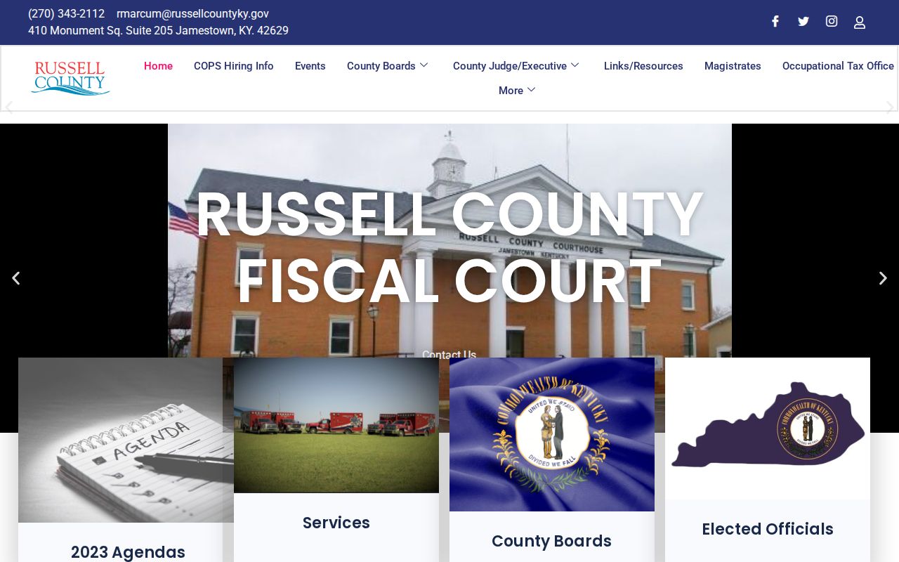 Russell County criminal records county government contact route