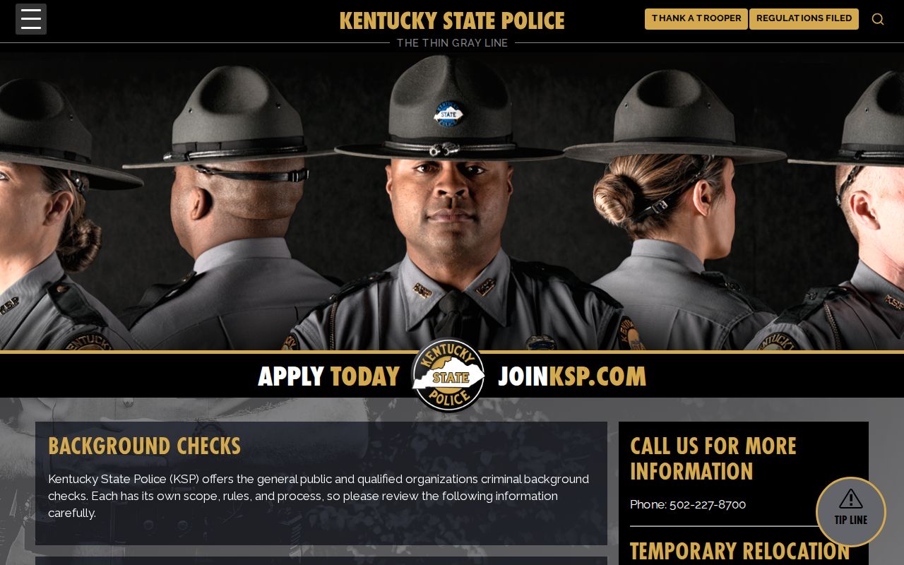 Russell County criminal history Kentucky State Police background checks