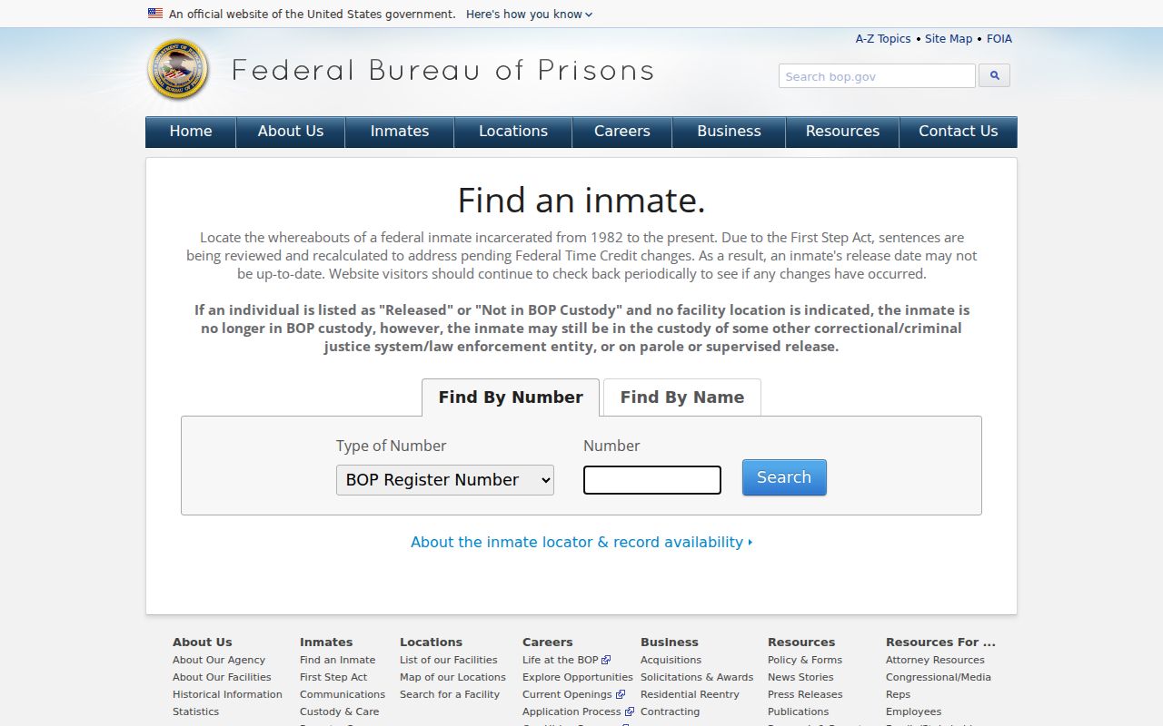 Russell County criminal records federal inmate locator